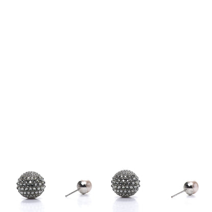 Christian Dior Crystal Mise En Dior Tribal Earrings Grey Pink 4 of 4