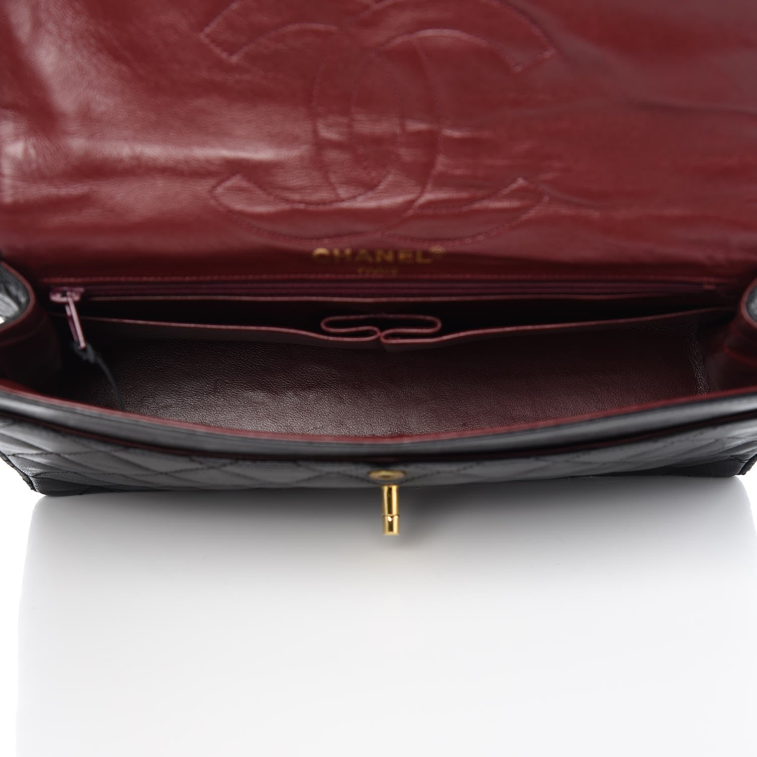 Chanel Lambskin Quilted Medium Double Flap Black 5 of 15