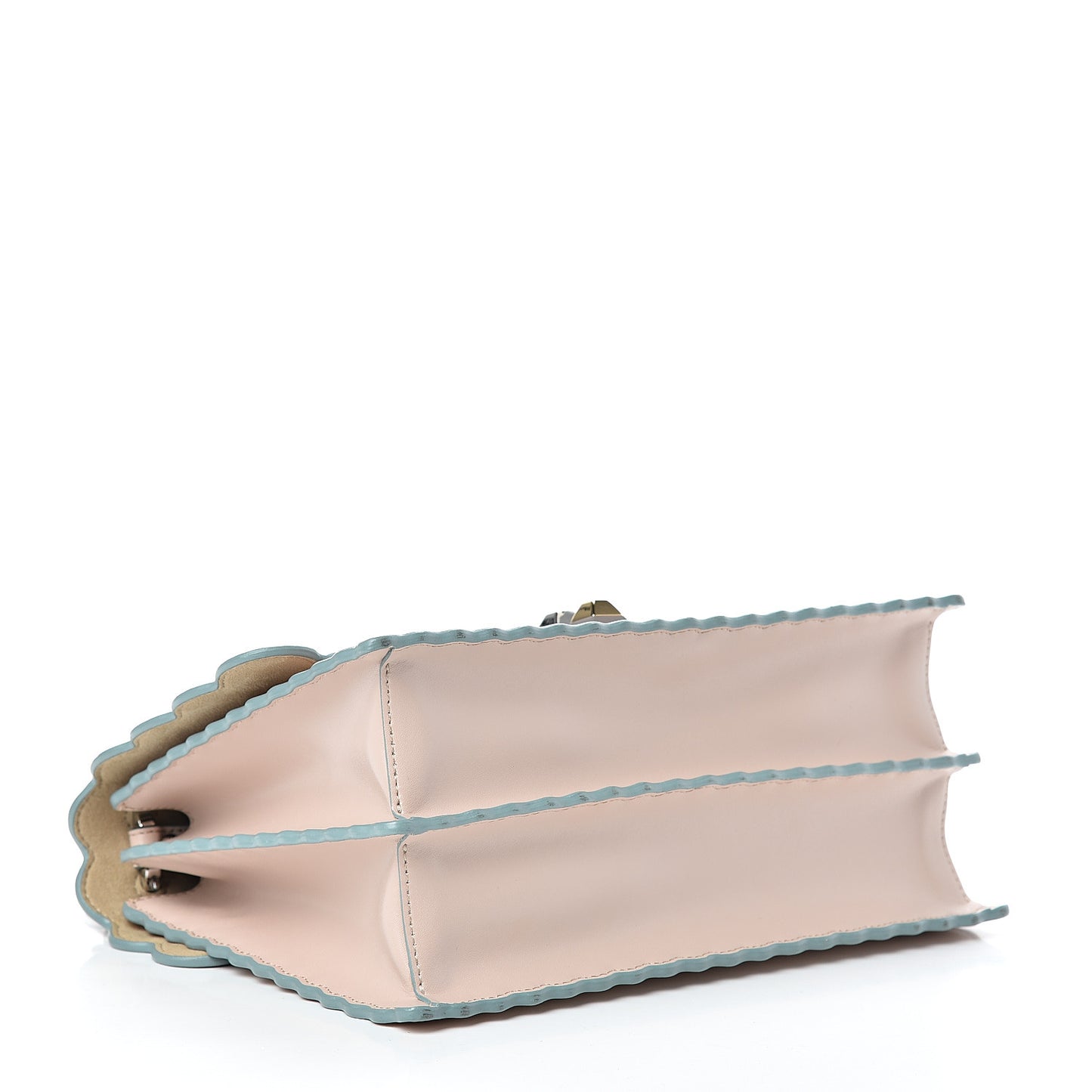 Vitello Liberty Scalloped Studded Kan I Shoulder Bag Soap