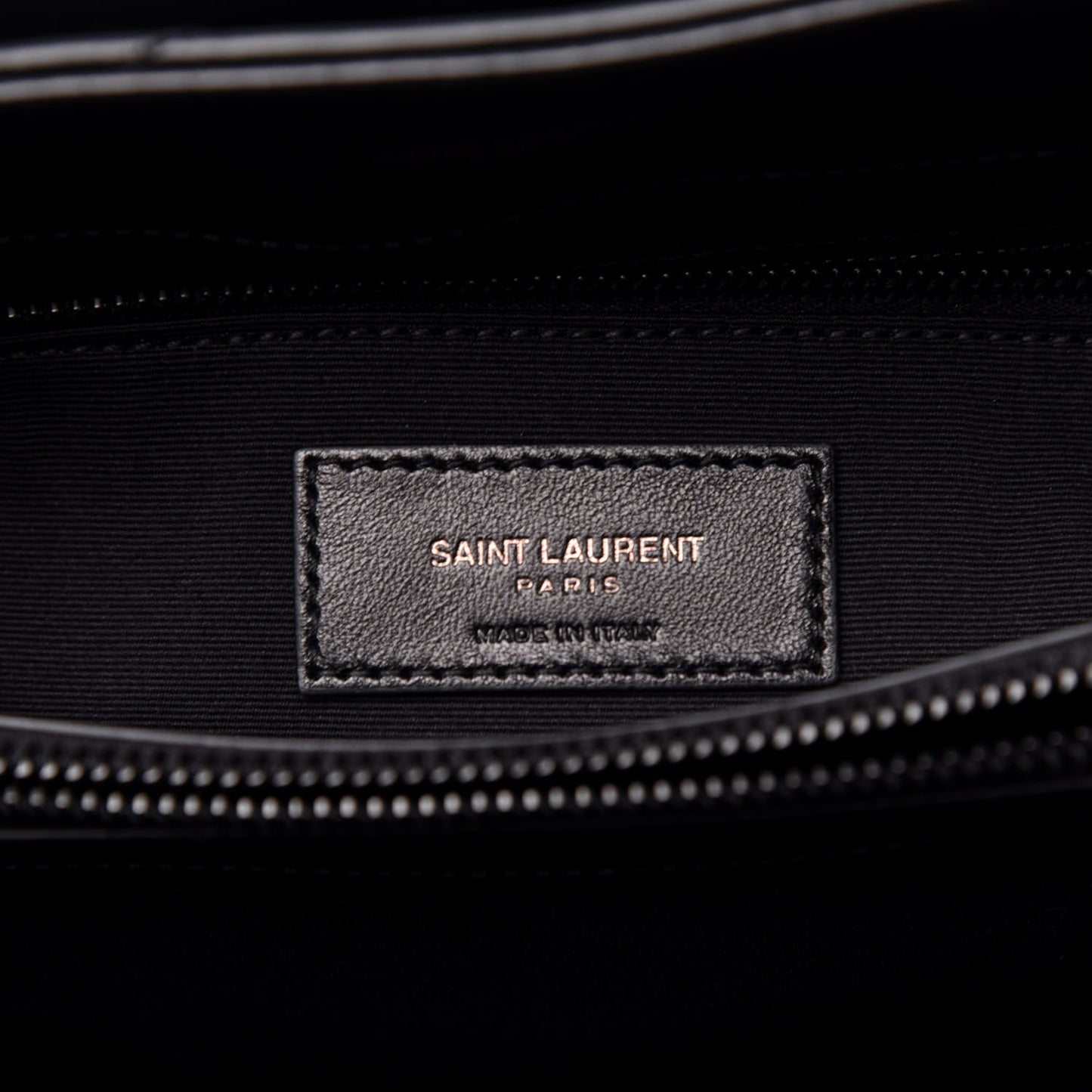 Calfskin Y Quilted Monogram Medium Loulou Chain Satchel Black