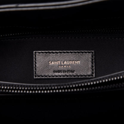 Saint Laurent Calfskin Y Quilted Monogram Medium Loulou Chain Satchel Black 7 of 12