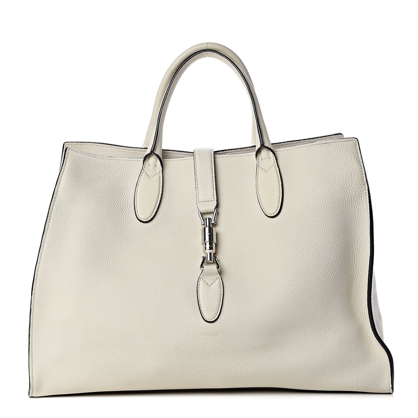 Soft Calfskin Medium Jackie Top Handle Bag Antique White