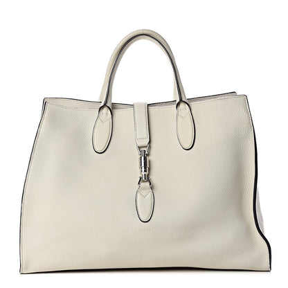 Gucci Soft Calfskin Medium Jackie Top Handle Bag Antique White 1 of 16