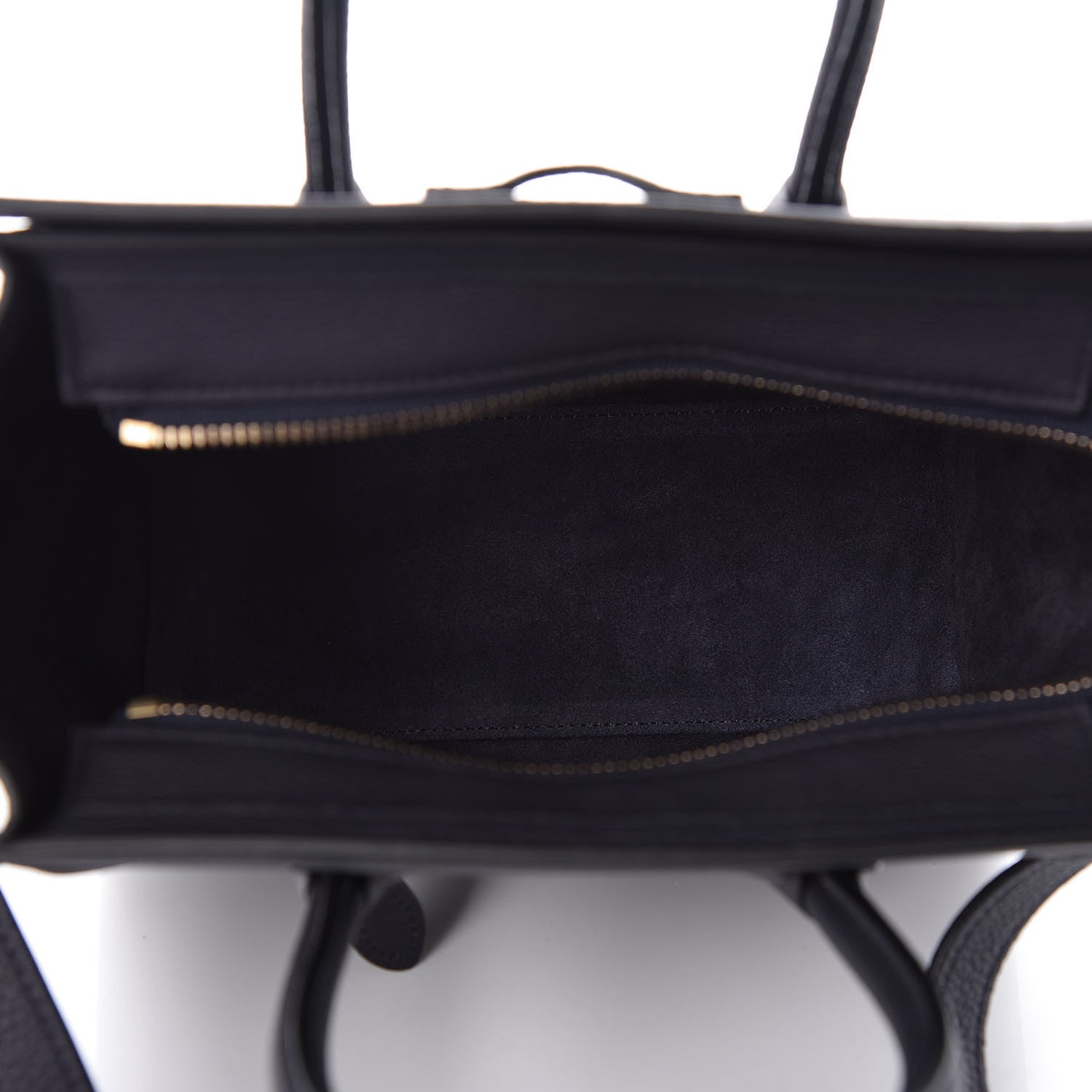 Celine Drummed Calfskin Nano Luggage Navy Blue 7 of 9