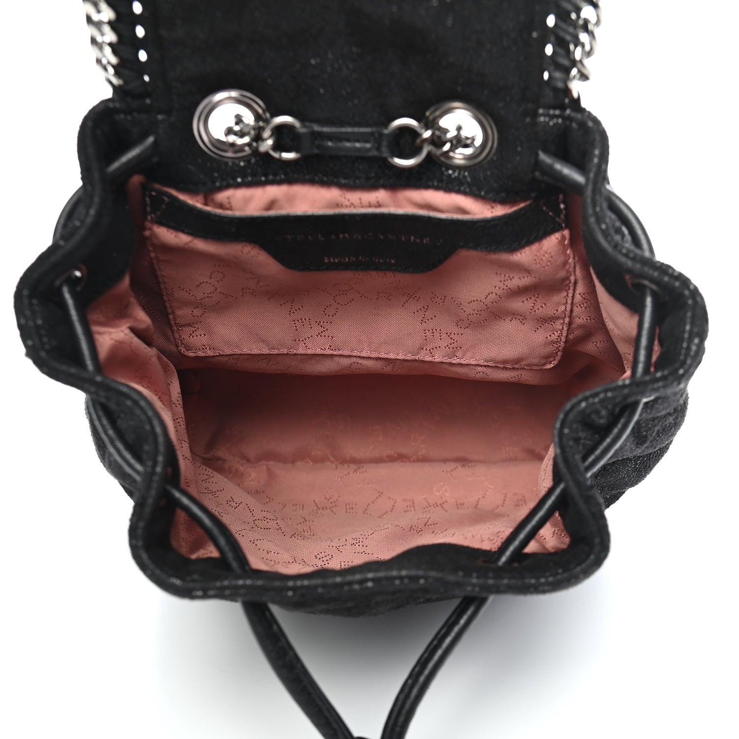 Stella McCartney Shaggy Deer Quilted Mini Falabella Backpack Black 4 of 8