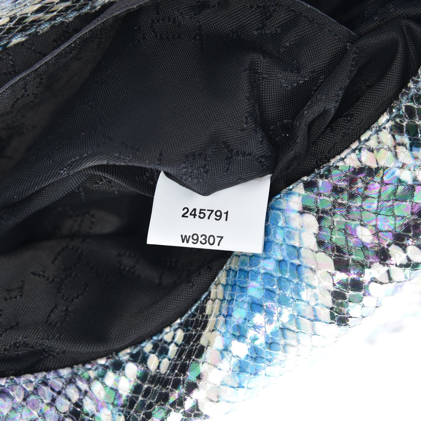 Python Oleografic Falabella Clutch Navy