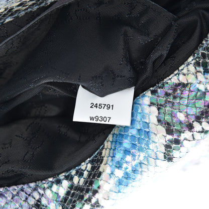 Stella McCartney Python Oleografic Falabella Clutch Navy 7 of 7