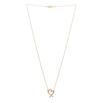 Tiffany 18K Rose Gold Small Paloma Picasso Loving Heart Pendant Necklace 3 of 7