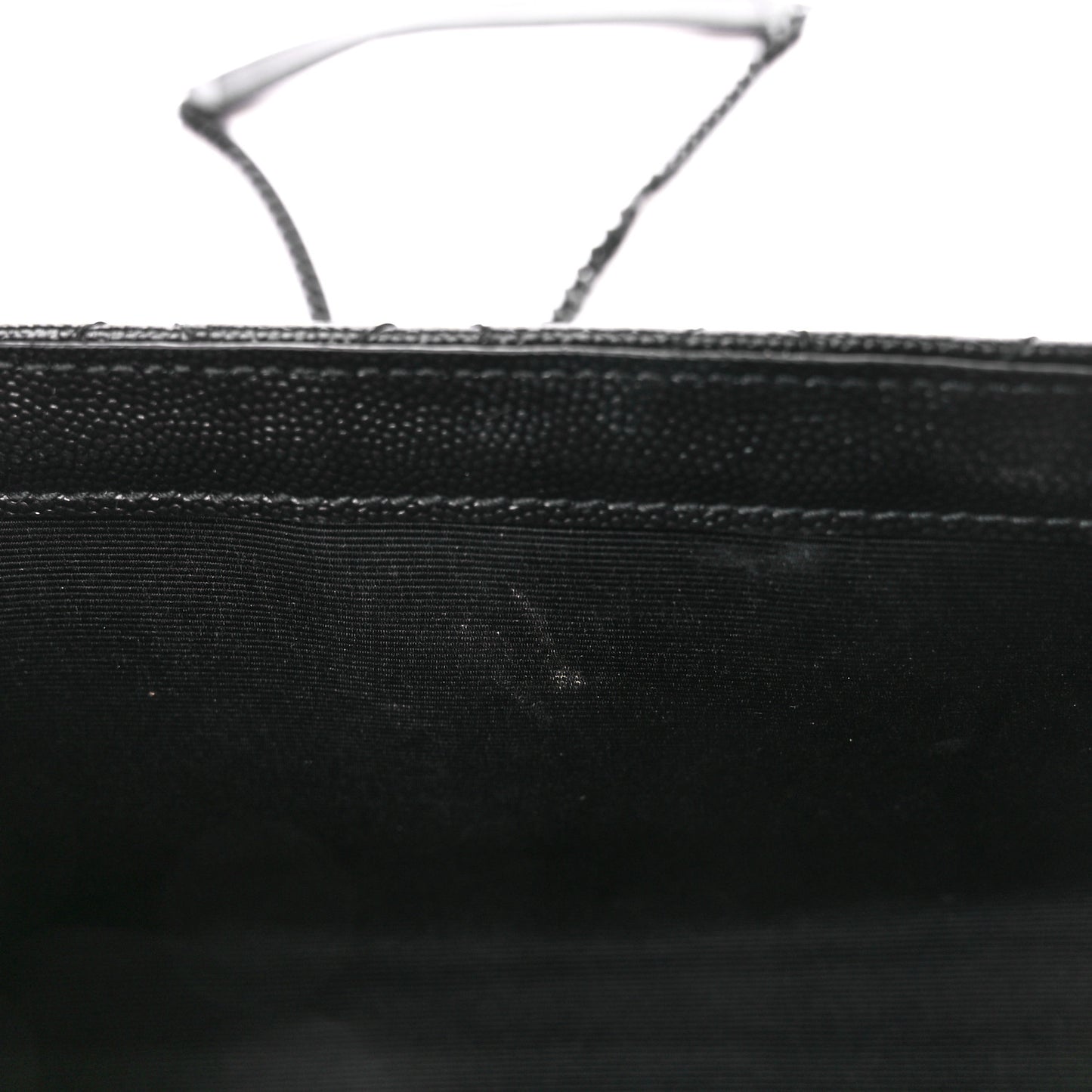 Grain De Poudre Textured Mixed Matelasse Triquilt Small Monogram Monochrome Satchel Black