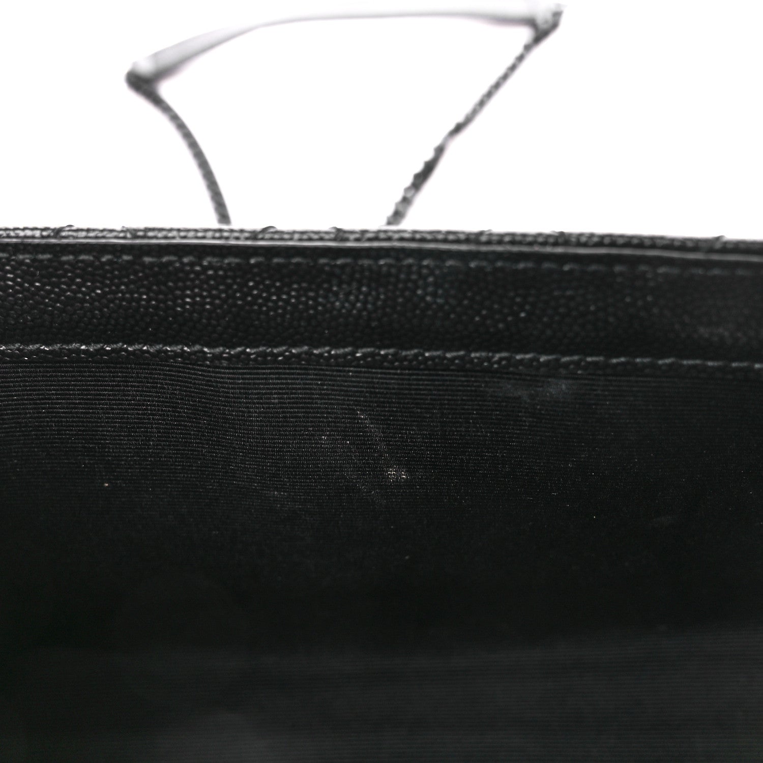 Saint Laurent Grain De Poudre Textured Mixed Matelasse Triquilt Small Monogram Monochrome Satchel Black 13 of 14