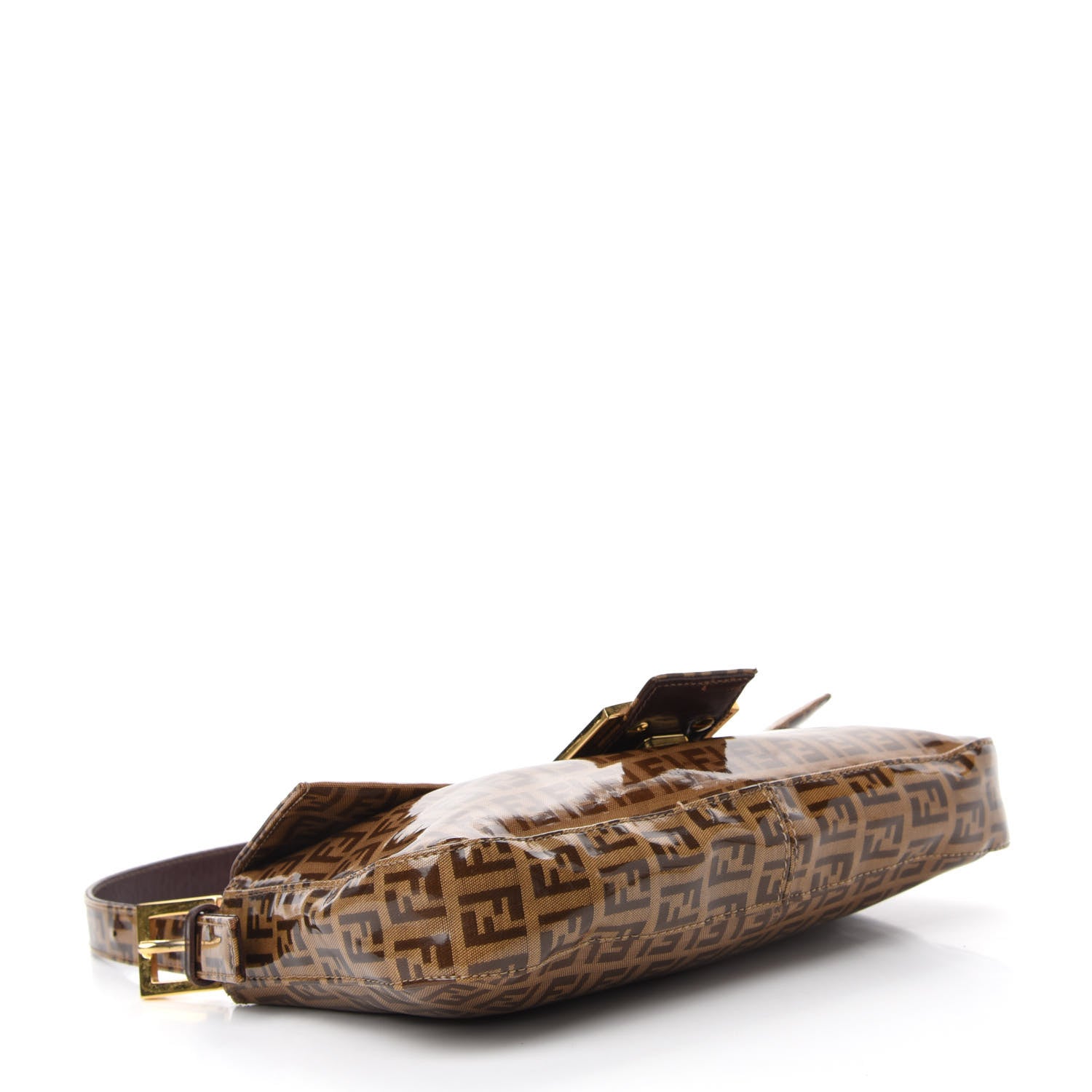 Fendi Vinyl Zucchino Baguette Tobacco 4 of 10