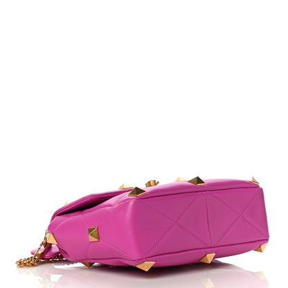 Valentino Garavani Nappa Large Roman Stud Shoulder Bag Radiant Orchid 4 of 9