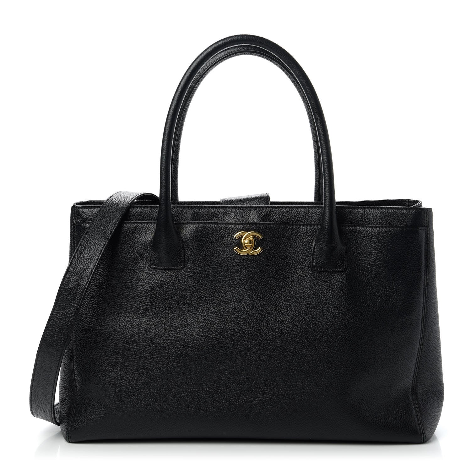 Chanel Calfskin Cerf Executive Shopper Tote Black 1 of 11