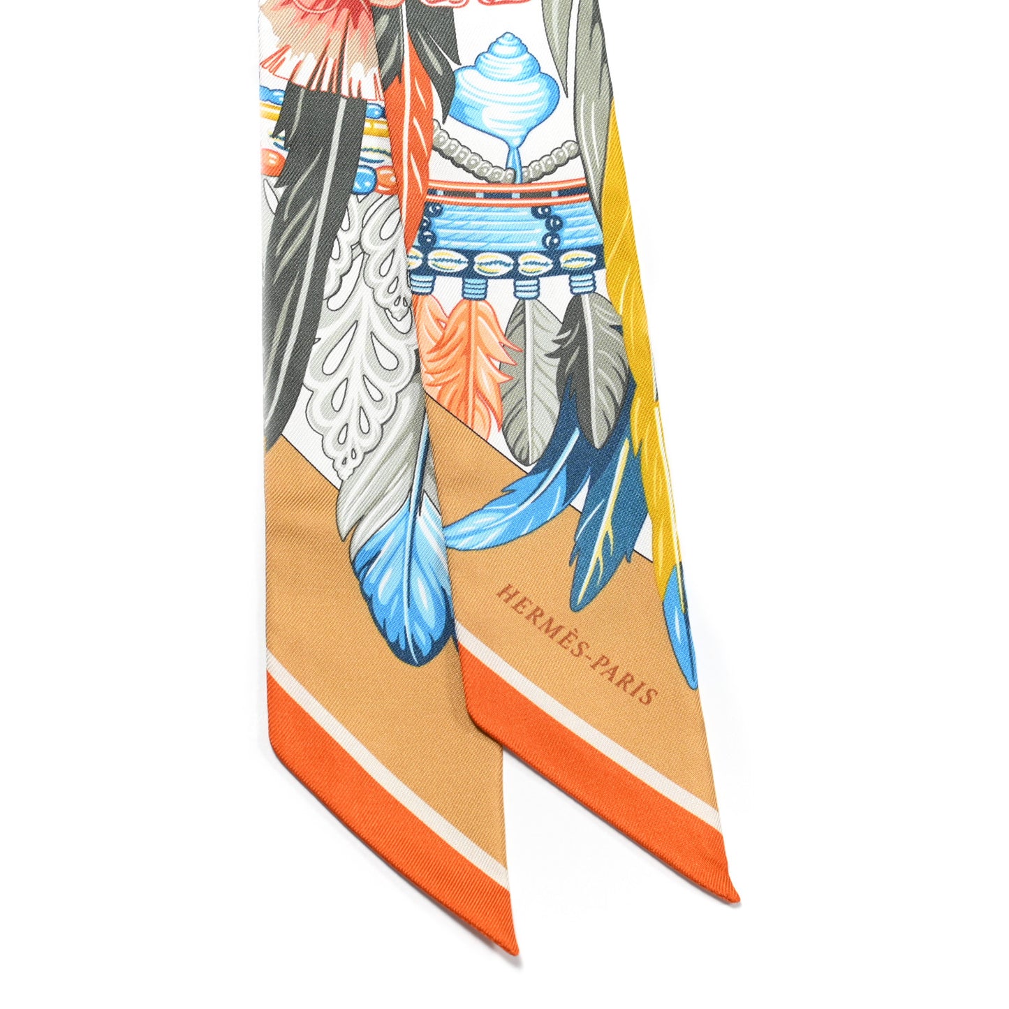 Silk La Danse Pacifique Twilly Jaune D'Or Kaki Orange