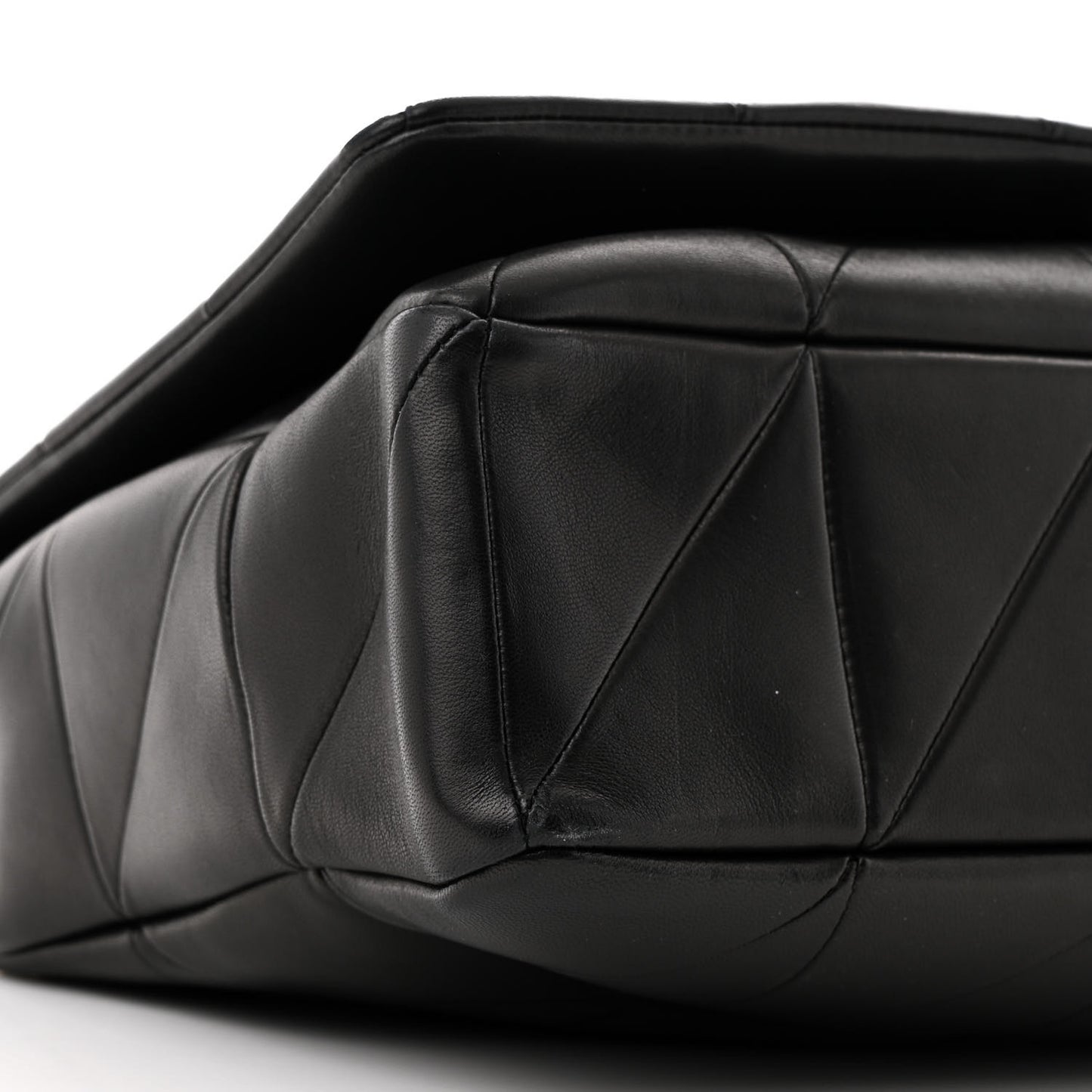 Lambskin Patchwork Monogram Large Jamie Black