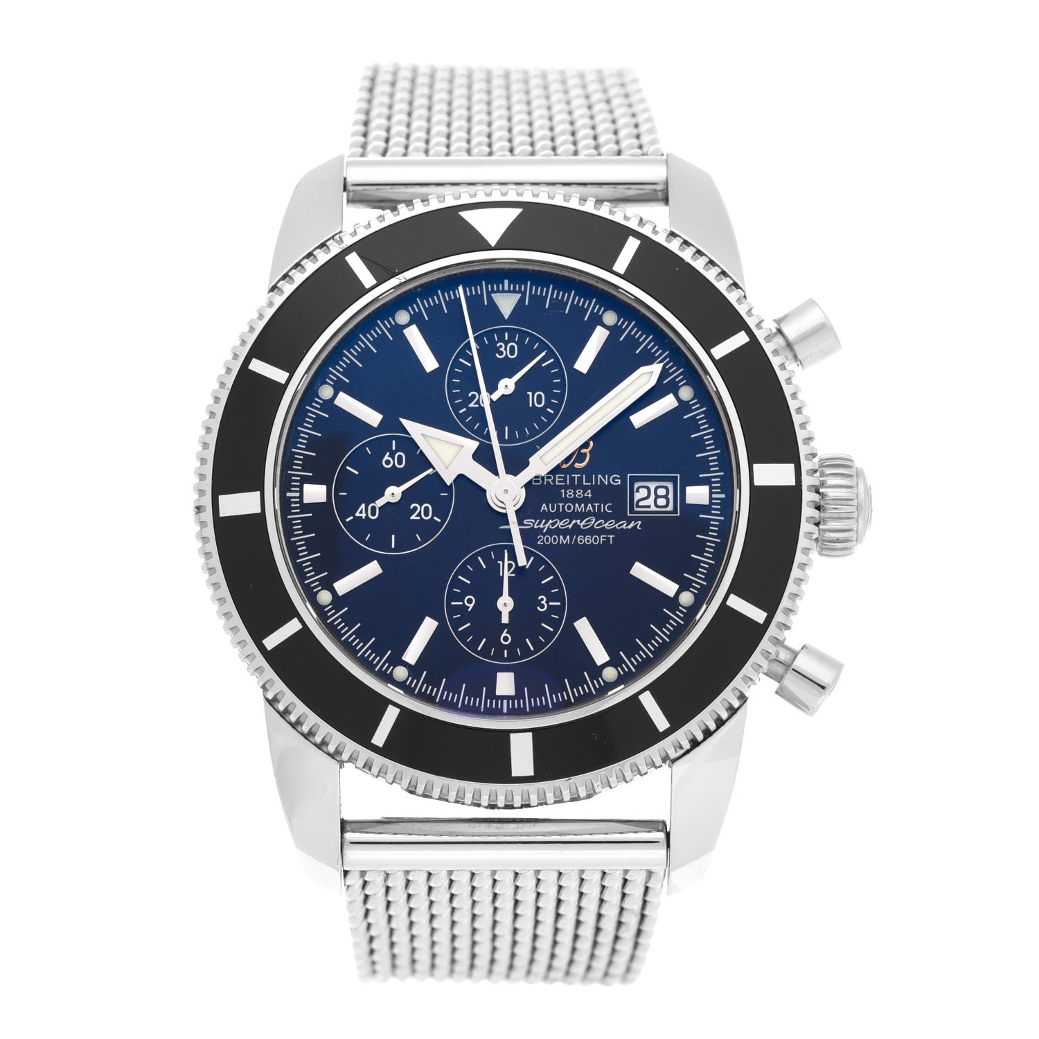 Breitling Stainless Steel 46mm Superocean Heritage Chronograph Automatic Watch Blue A13320 1 of 5