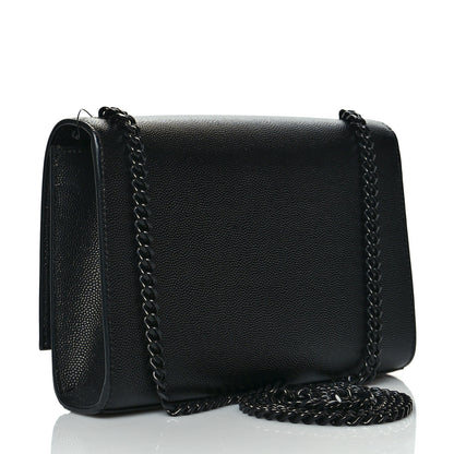 Saint Laurent Grain De Poudre Small Monogram Kate Satchel Black 3 of 9