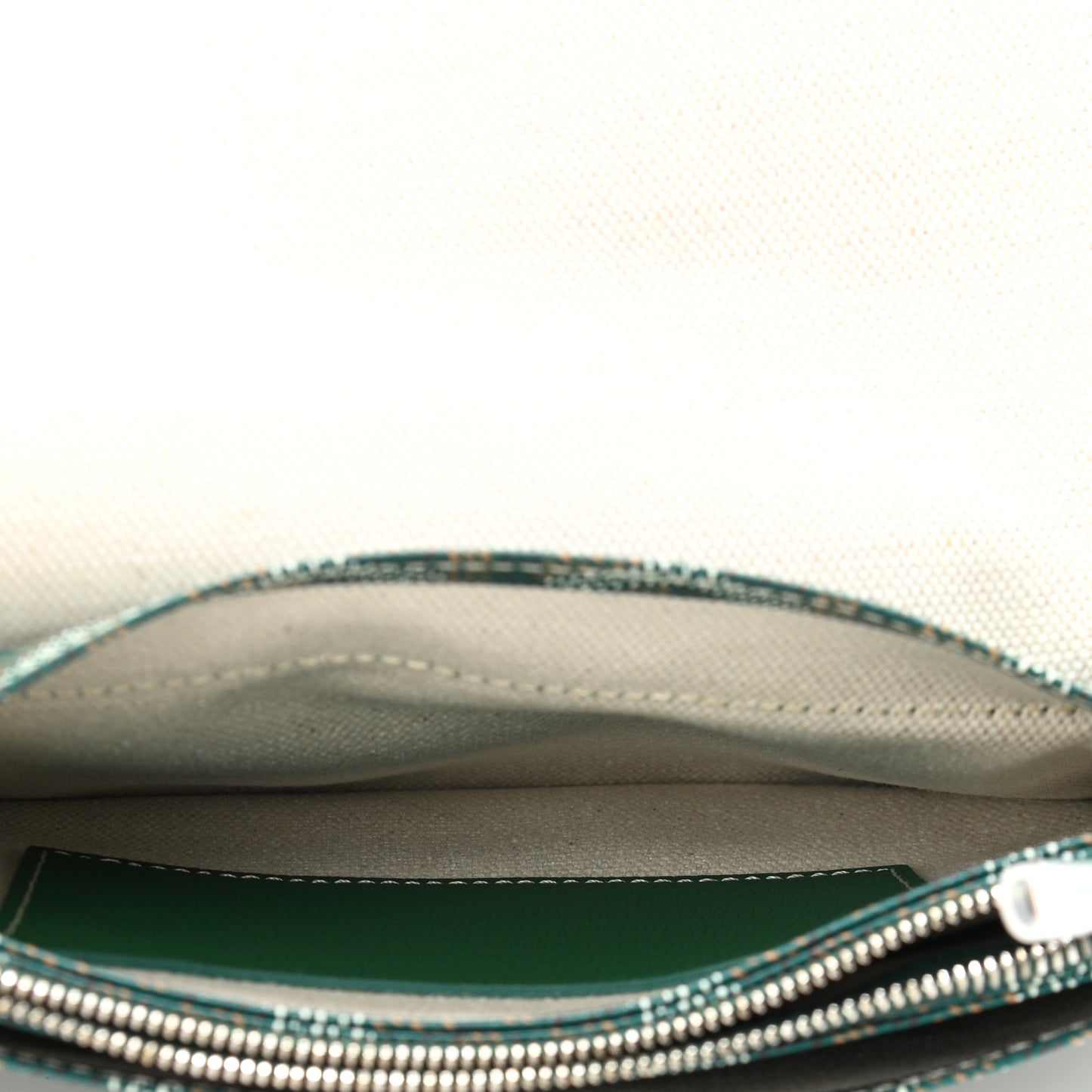 Goyardine Plumet Wallet Clutch Green