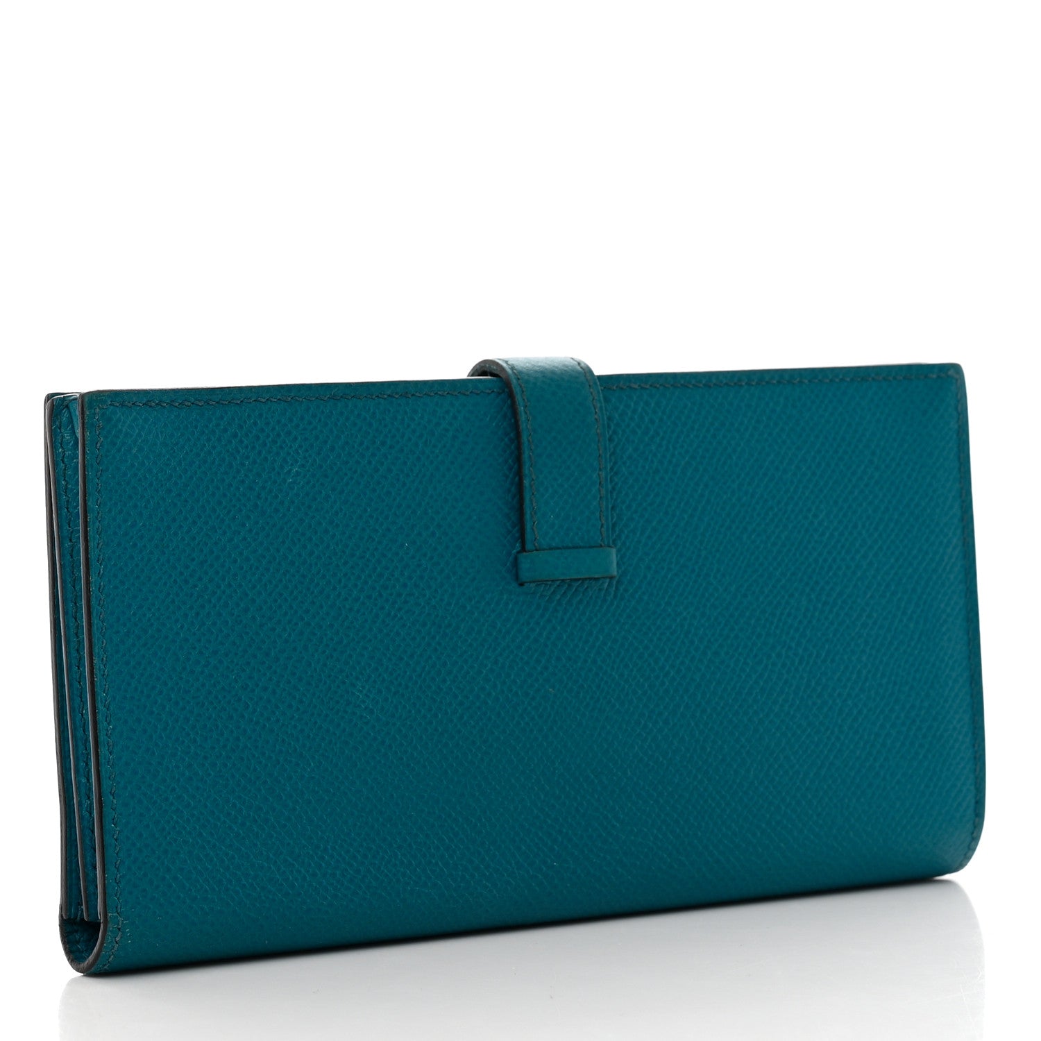 Hermes Epsom Bearn Gusset Wallet Bleu Izmir 3 of 9
