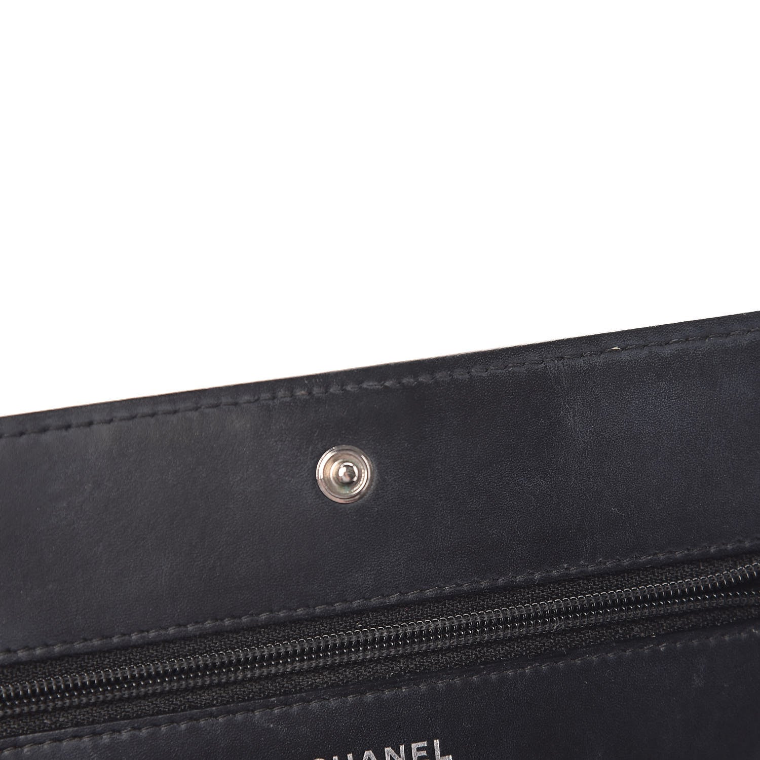 Chanel Shiny Aged Calfskin Quilted Boy Wallet On Chain WOC Black 12 of 19