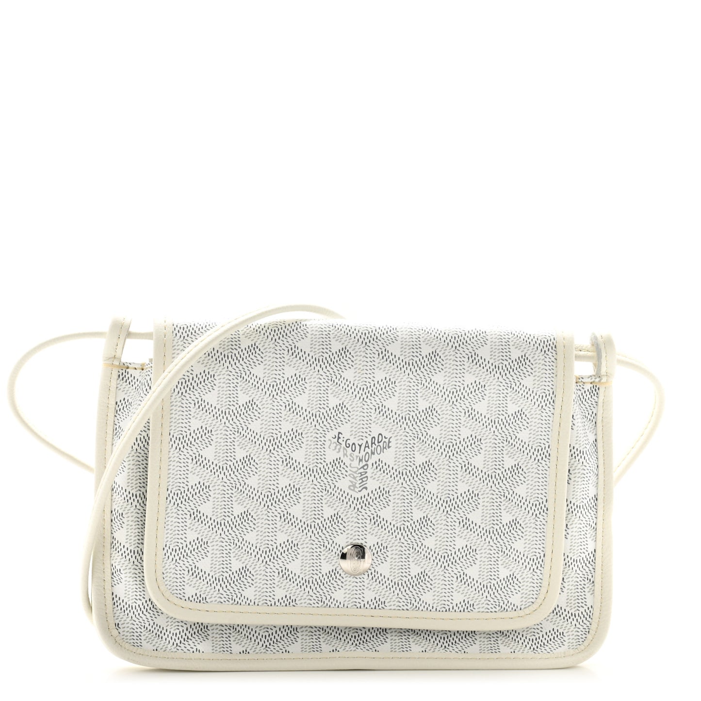 Goyardine Plumet Wallet Clutch White