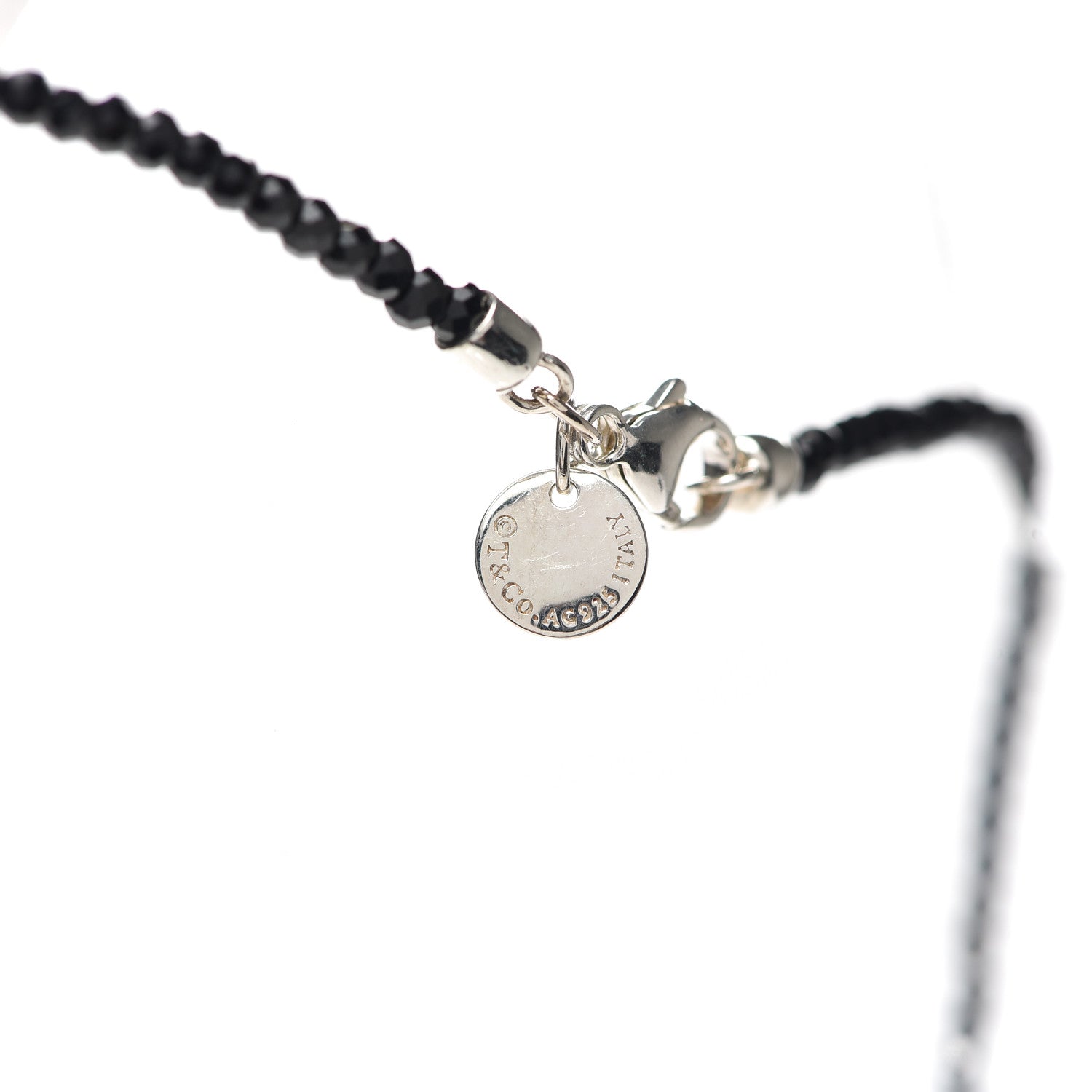 Tiffany Sterling Silver Black Spinel Ziegfeld Bead Necklace 15 of 15