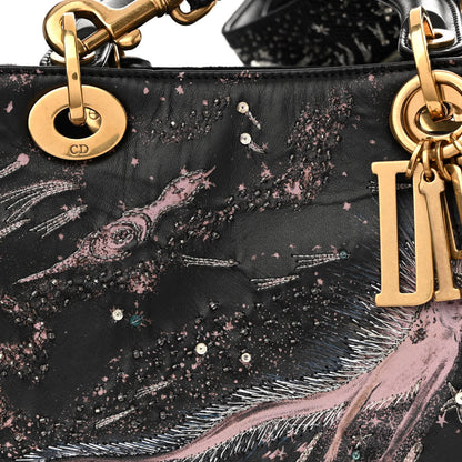 Christian Dior Lambskin Embroidered Medium C'est I Feel Blue Lady Dior Black 11 of 13