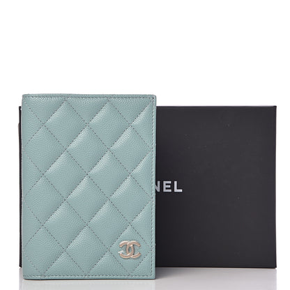 Chanel Caviar Quilted Passport Holder Blue 8 of 8