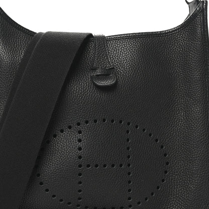 Hermes Taurillon Clemence EVELYNE III PM Black 8 of 10