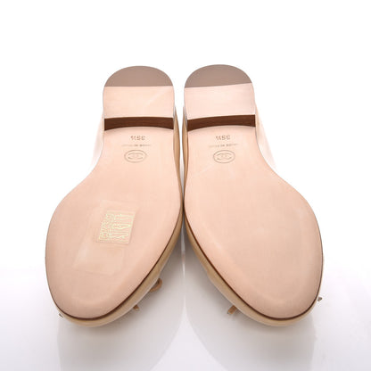 Chanel Patent CC Cap Toe Ballerina Flats 35.5 Beige 6 of 9