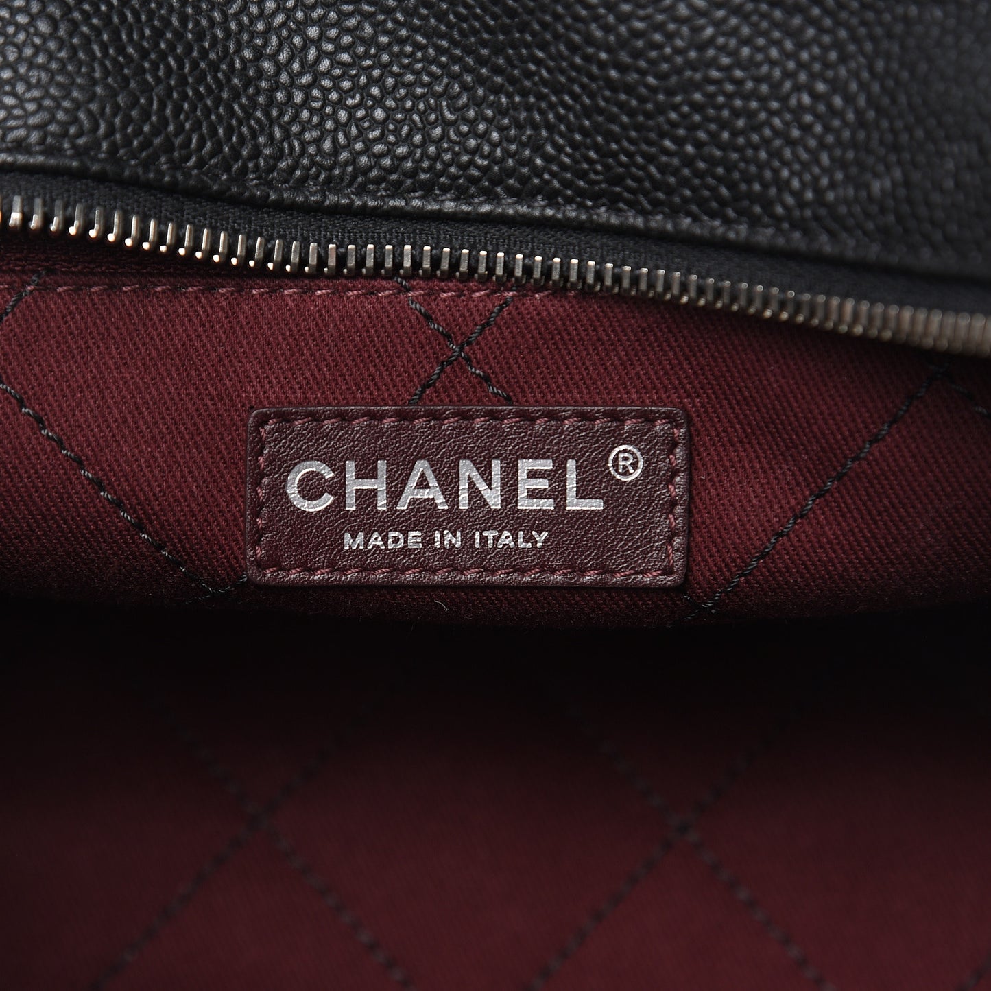 Caviar Quilted Small Deauville Bowling Bag Black
