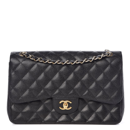 Chanel Caviar Quilted Jumbo Double Flap Black 1 of 9