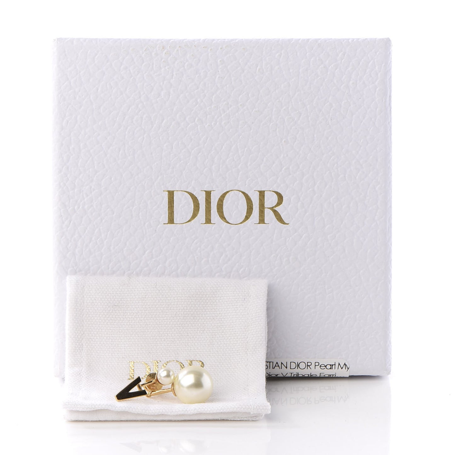 Pearl My ABCDior V Tribale Earring Gold