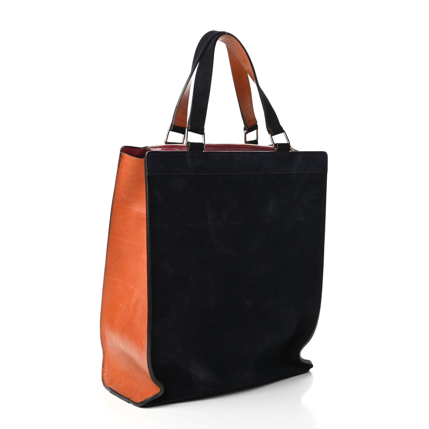 Suede Calfskin Lina Tote Ink Blue