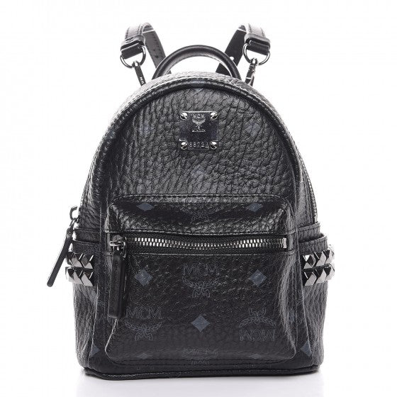 MCM Visetos Side Suds X-Mini Stark Bebe Boo Backpack Black 1 of 14