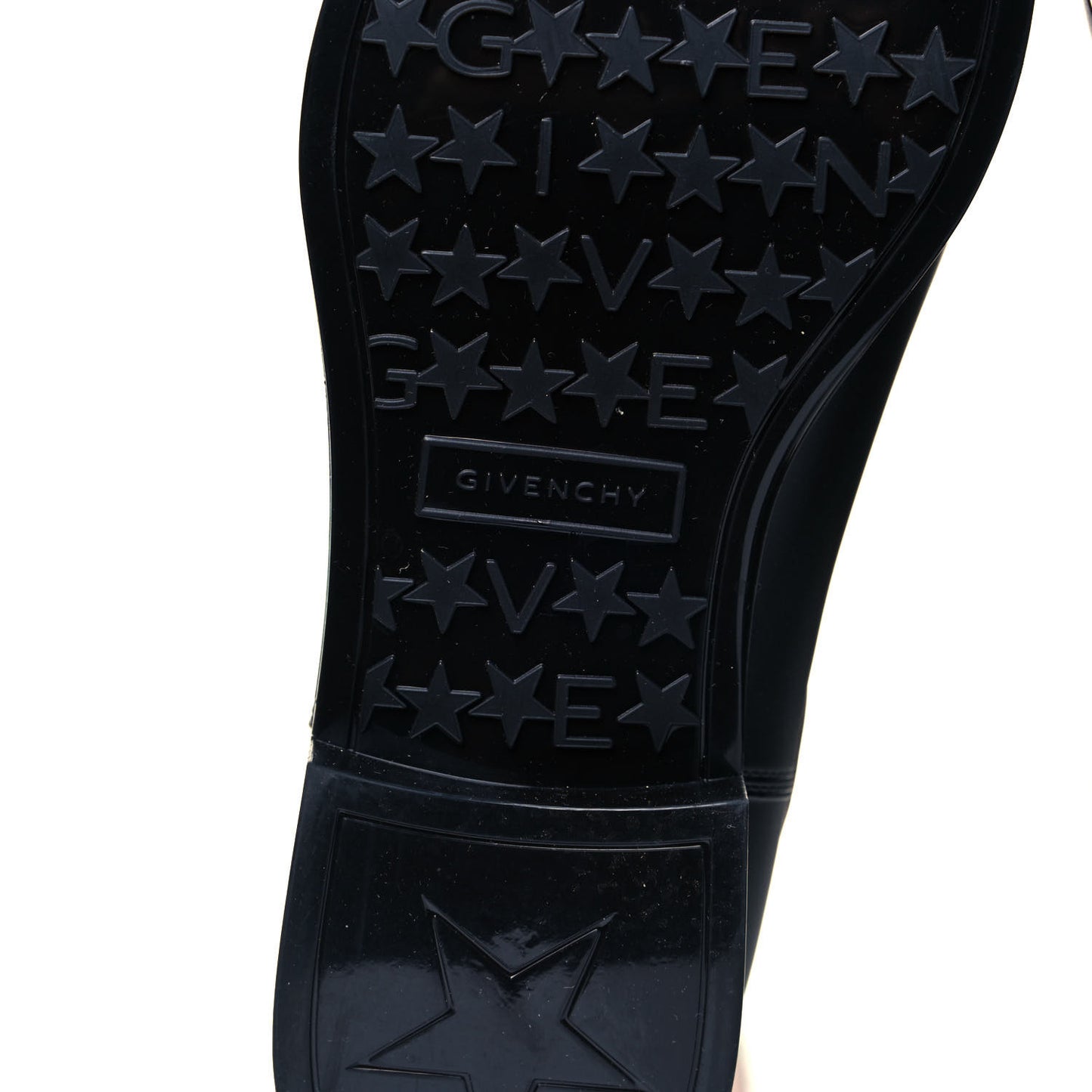 Knit Rubber Storm Over The Knee Boots 37 Black