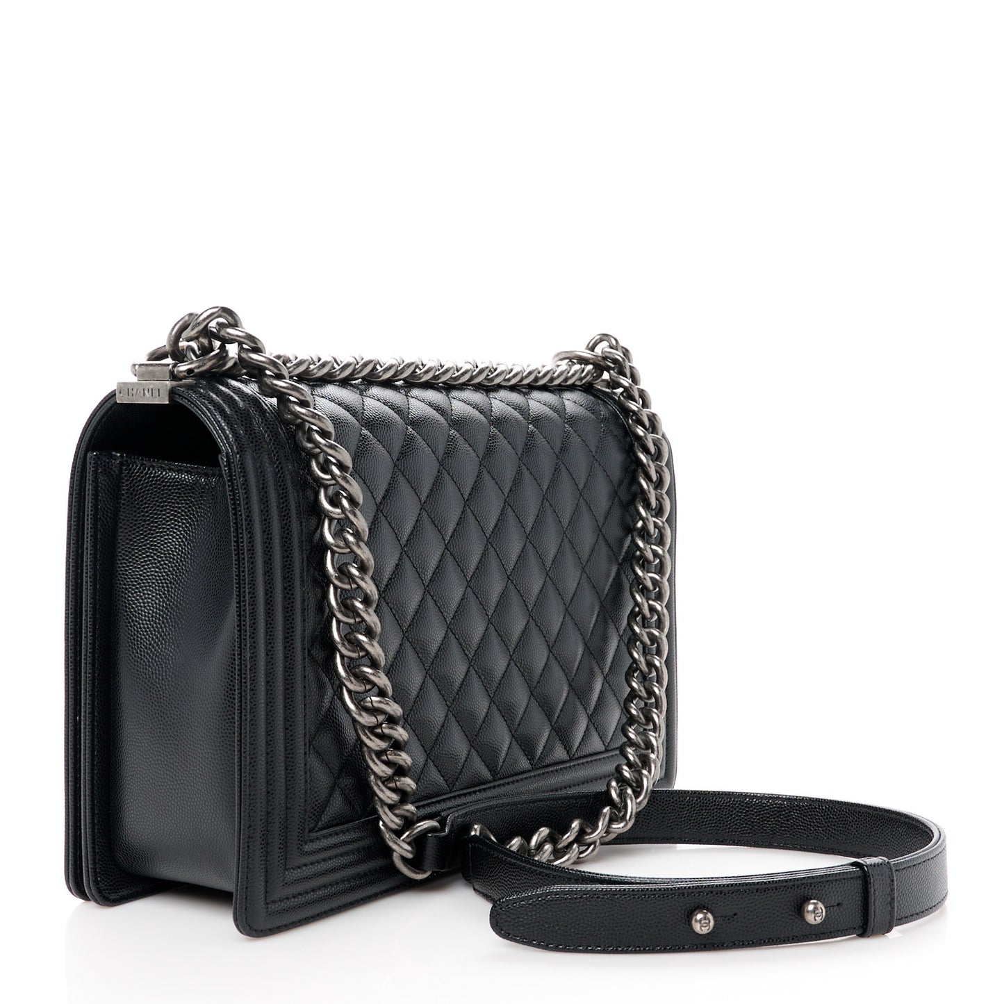Caviar Quilted New Medium Boy Flap Black