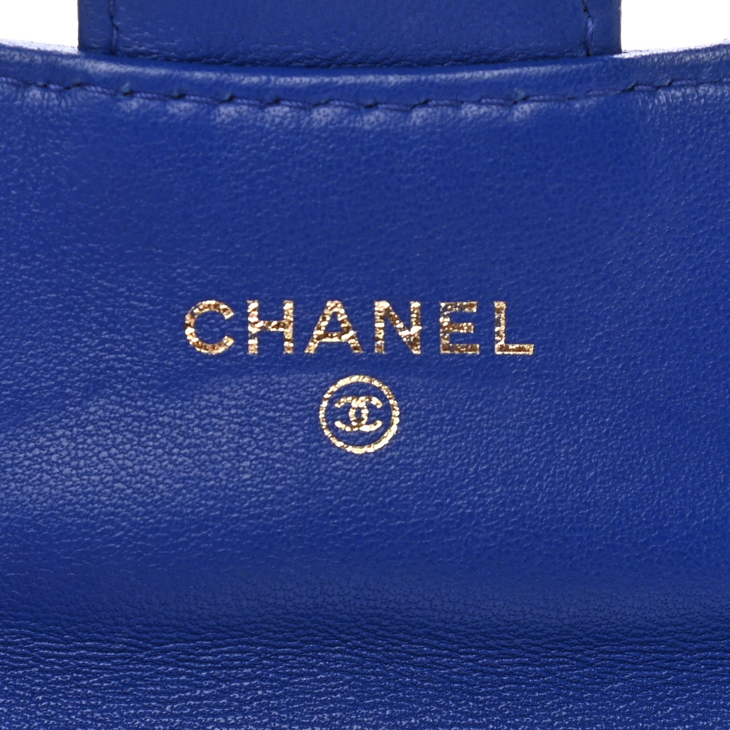 Lambskin Quilted Coin Purse Blue