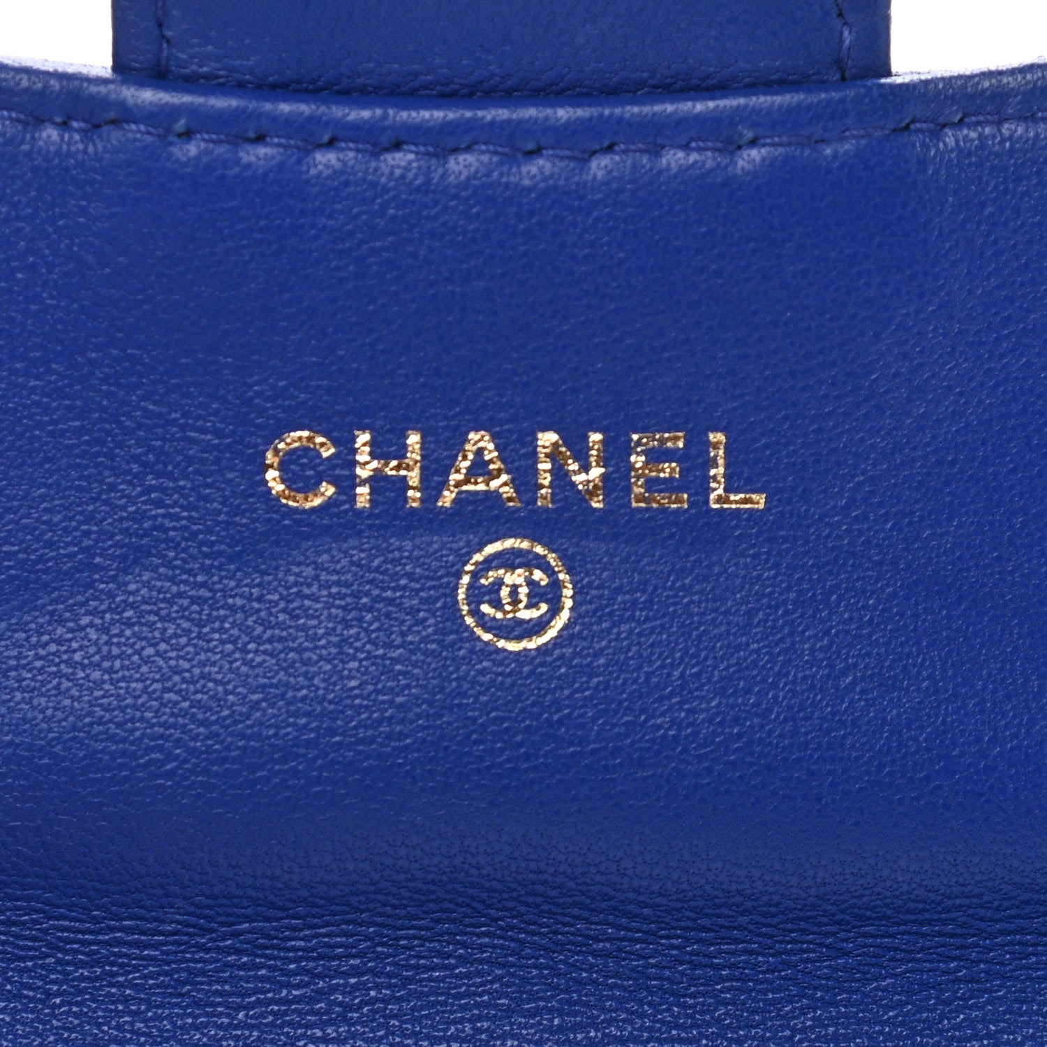 Chanel Lambskin Quilted Coin Purse Blue 7 of 13