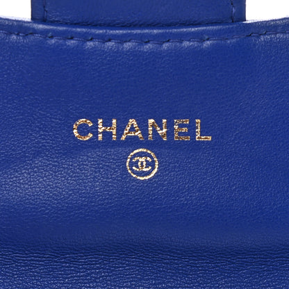Chanel Lambskin Quilted Coin Purse Blue 7 of 13