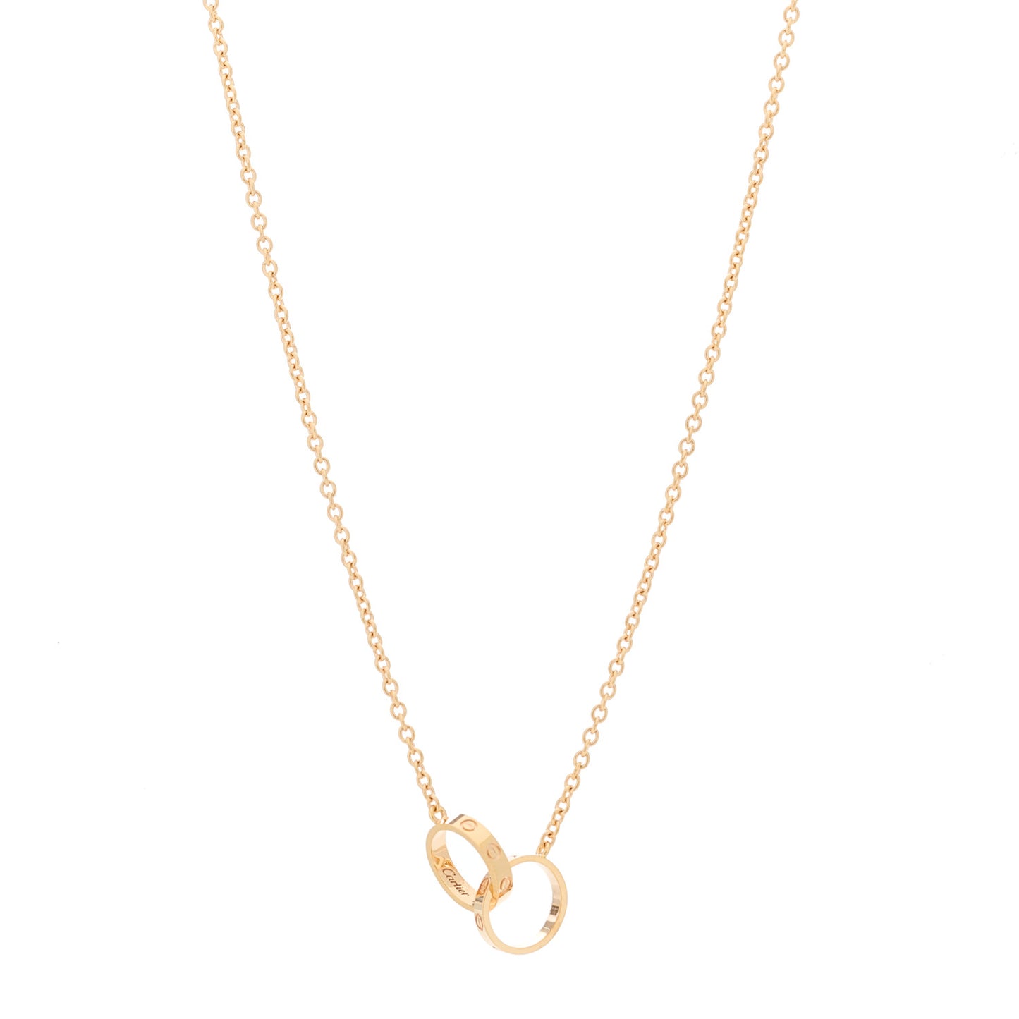 18K Pink Gold Interlocking LOVE Necklace