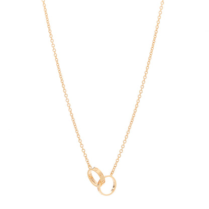 Cartier 18K Pink Gold Interlocking LOVE Necklace 1 of 9