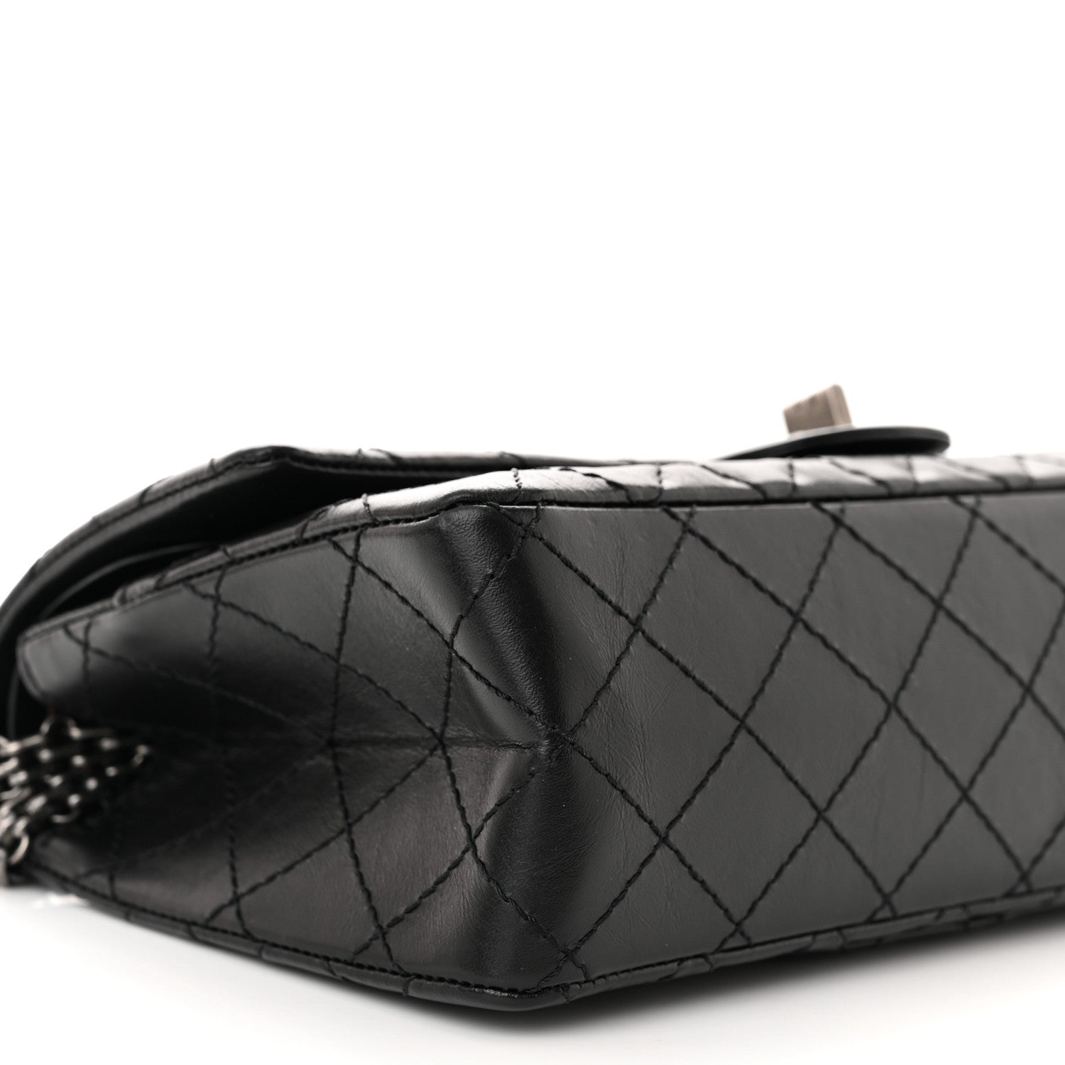 Chanel Aged Calfskin Quilted 2.55 Reissue 225 Flap Black 9 of 11