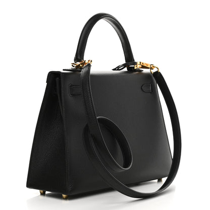 Hermes Epsom Kelly Sellier 25 Black 2 of 10
