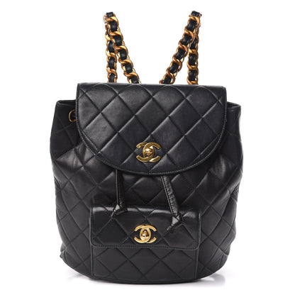 Chanel Lambskin Quilted CC Chain Backpack Black 1 of 18