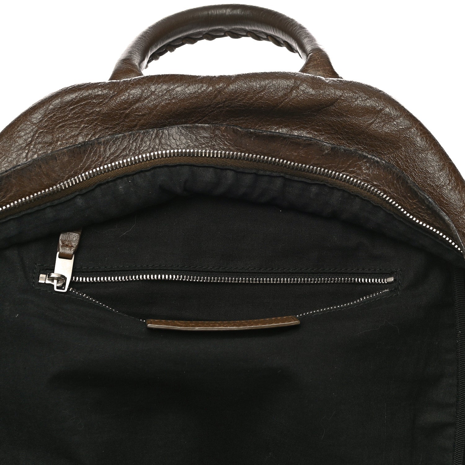 Balenciaga Agneau Classic Silver Hardware Backpack Brown 18 of 20