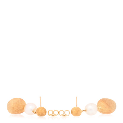 Marco Bicego 18K Yellow Gold Cultured Pearl Africa Drop Earrings 3 of 4