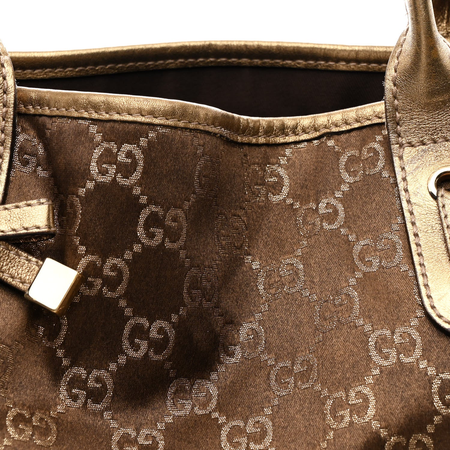 Gucci Monogram Medium Princy Tote Gold 8 of 12