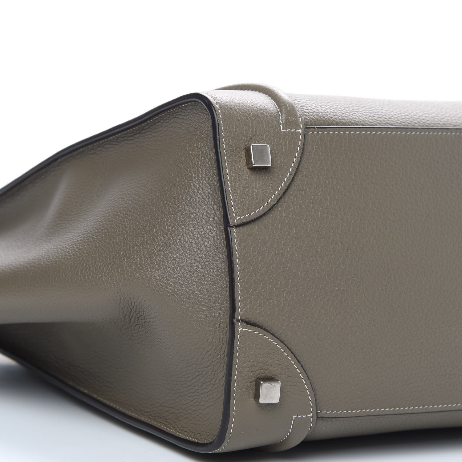 Celine Drummed Calfskin Mini Luggage Souris 9 of 15