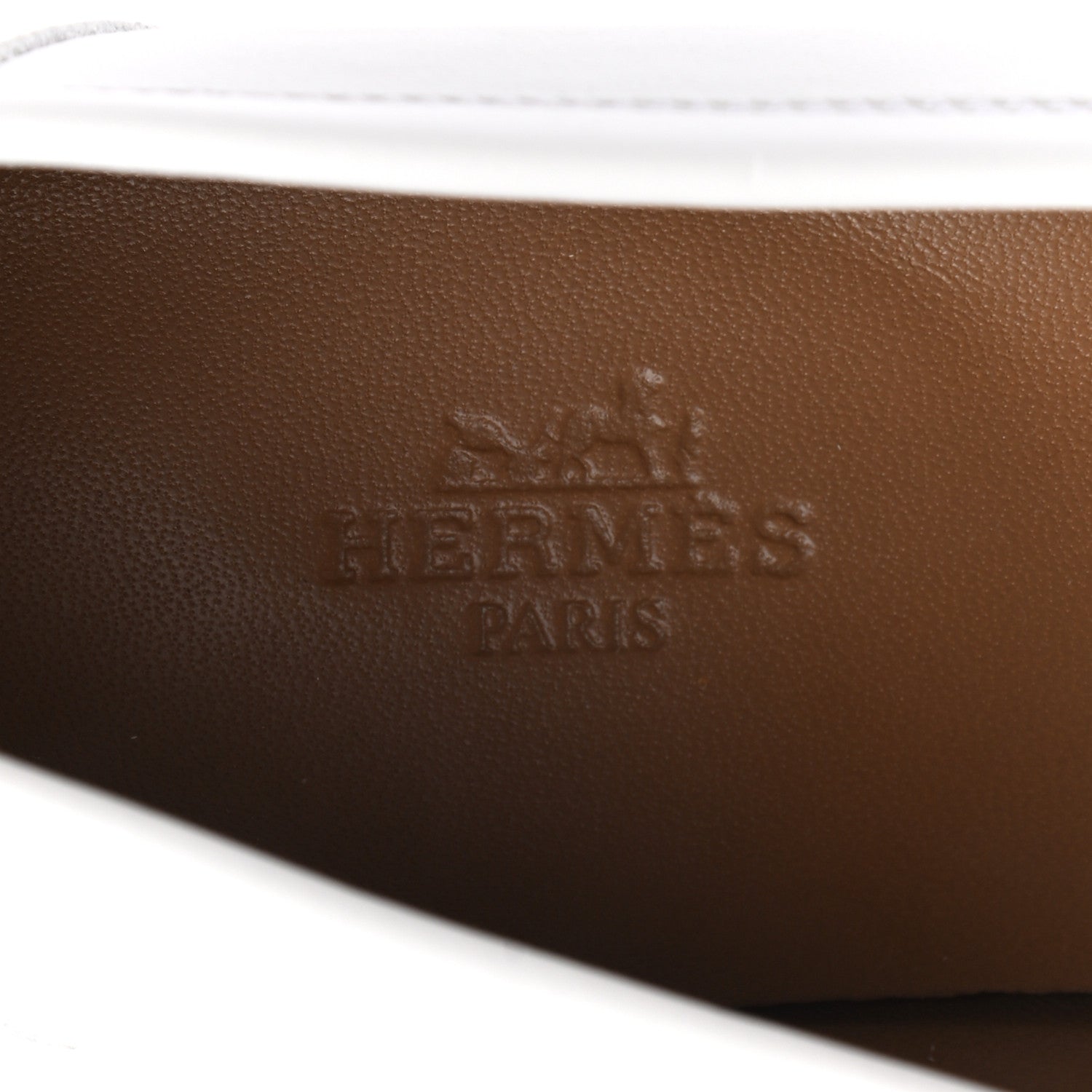Hermes Calfskin Womens Paris Loafers 38 White 7 of 7